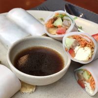 Fresh noodle rolls at The Veg - Organic Vego and Tea in Hanoi