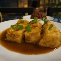 Tofu with vegetables (fried and fat!!) at The Veg - Organic Vego and Tea in Hanoi