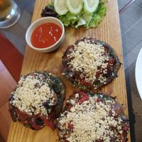 Mini pizzas at The Veg - Organic Vego and Tea in Hanoi