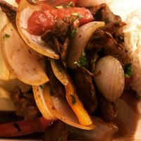 Vegan lomo saltado  at AMMA PERU in Miraflores