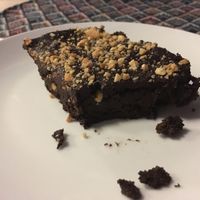 gluten free vegan brownie at Flora in Quito