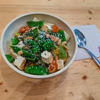 Tofu Sate Noodle Bowl at Beets&Roots at beets&roots in Berlin