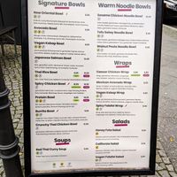 Menu outside of Beets&Roots at beets&roots in Berlin