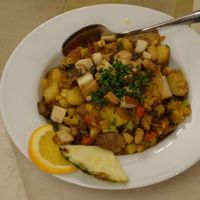 Kartoffel-Curry-Pfanne (vegan potato curry) at Cafe am Markt in Landau