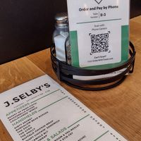 Touchless ordering with a unique QR code for each table. You can add to your order anytime. at J Selby's in St Paul