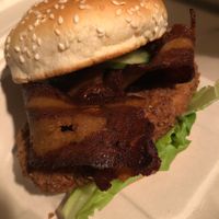 House Made Crispy Chicken Sandwich with bacun  at J Selby's in St Paul