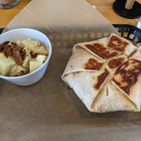 Crunchwrap with potato salad at J Selby's in St Paul