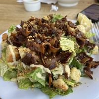 Caesar salad with seitan baconn   at J Selby's in St Paul