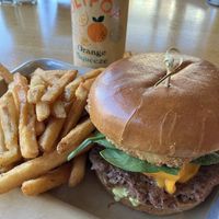 Breakfast Burger. Meatless patty, Just Egg, hashbrown & more on a brioche bun. at J Selby's in St Paul