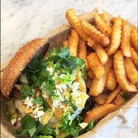 This was one of their weekly specials - spicy queso burger   at J Selby's in St Paul