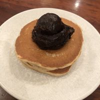 Short stack with crunchy chocolate  at The Pancake Parlour - Melbourne Central in Melbourne