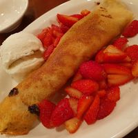 Chocnaca crunch plantcrepe w added strawberries at The Pancake Parlour - Melbourne Central in Melbourne