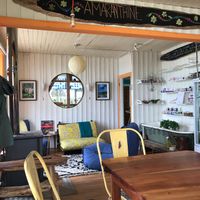 Inside this cute cafe  at Amaranthine in Ancud