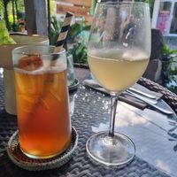Sultan beer (l) and Ginger Kombucha at Herb Library  in Ubud