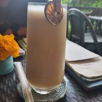 Banana Salted Caramel Peanutbutter Oatmilk (instead of coconut icecream) - delicious! at Herb Library  in Ubud