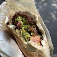 It was like eating moosh   at Just Falafs in Fitzroy North