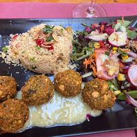 Vegan falafel with tabbouleh    at La Esterella in Lagos