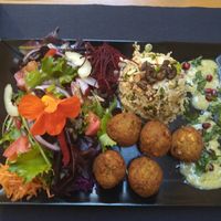 Falafel platter  at La Esterella in Lagos