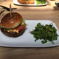 Impossible burger at Pure Cold Press in Brookline