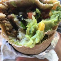 Impossible burrito at Pure Cold Press in Brookline
