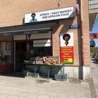 outside  at Africa Daily in Lund
