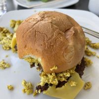 Vegan breakfast sandwich at MidMod Cafe in Palm Springs