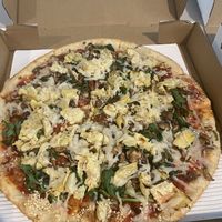 Artichoke and sun dried tomato  at Soly's Pizza in Vancouver