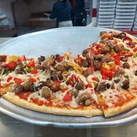 Spicy mushroom pizza at Soly's Pizza in Vancouver