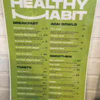 Vegan/veg menu side 1  at Healthy Habit  in Hilton Head Island