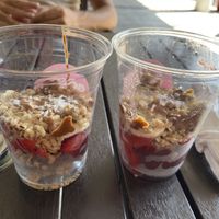 They kindly split the açaí bowl into 2 for us  at Healthy Habit  in Hilton Head Island