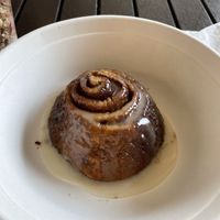 Vegan cinnamon roll, nice and hot and delicious  at Healthy Habit  in Hilton Head Island