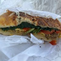 Amazing Breakfast Bagel with Just Egg and Beyond Sausage   at Healthy Habit  in Hilton Head Island