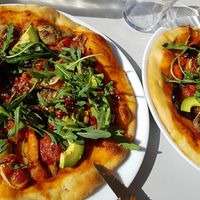 Vegan pizzas!  at Pizzeria Serino in Hendaye