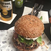 Jackfruit burger  at Main Street Burger Bar in Byron Bay