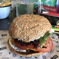 Main st burger  at Main Street Burger Bar in Byron Bay