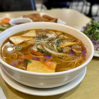 Spicy Royal Noodle Soup  at Happy Veggie in Redondo Beach
