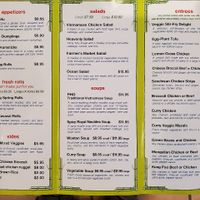 Menu 2/2 at Happy Veggie in Redondo Beach