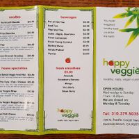 Menu 1/2 at Happy Veggie in Redondo Beach