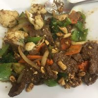 Kung pao with beef. So good! at Happy Veggie in Redondo Beach