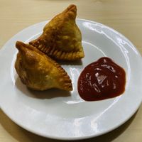 Vegan samosa at Royal Nan House in Takayama