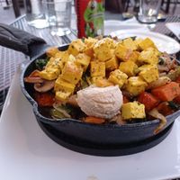 Wild skillet with tofu and cashew cheese at Wild Root Cafe in Boise