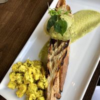 Avocado toast with tofu scramble  at Wild Root Cafe in Boise