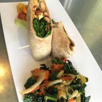 Wrap with sweet potato hash at Wild Root Cafe in Boise