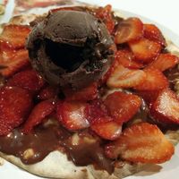 vegan dessert at Galpao da Pizza in Sao Paulo