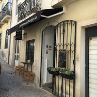 Outside at Aloha Cafe in Lisbon