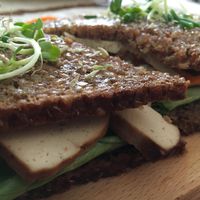 Smoked tofu toastie at Aloha Cafe in Lisbon