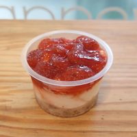 Cheesecake de morango at Vegano SP in Sao Paulo