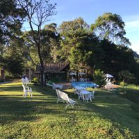 Swimming pool at Rancho dos Gnomos in Joanopolis