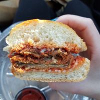 Vegan eggplant parm at Little Nook Cafe in West Sayville