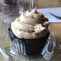Chocolate cupcake at Little Nook Cafe in West Sayville